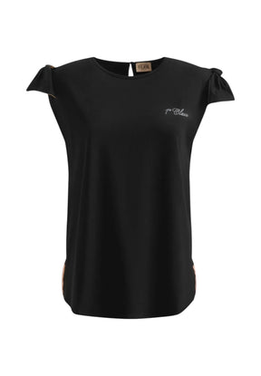 Alviero Martini 1a Classe Donna T-shirt a Maniche Corte 0770JC71J999 Nero