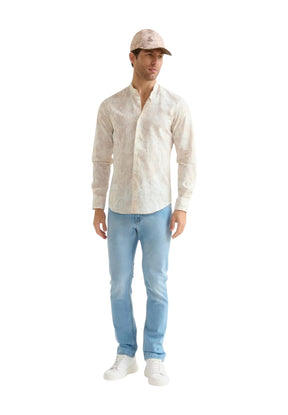 Alviero Martini 1a Classe Uomo Camicia a Maniche Lunghe 1331UE390902 Bianco