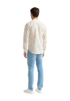 Alviero Martini 1a Classe Uomo Camicia a Maniche Lunghe 1331UE390902 Bianco