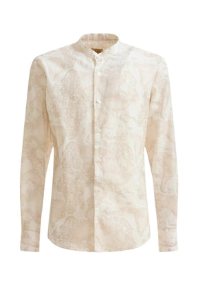 Alviero Martini 1a Classe Uomo Camicia a Maniche Lunghe 1331UE390902 Bianco