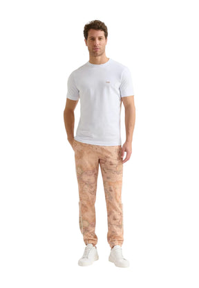 Alviero Martini 1a Classe Uomo T-shirt a Maniche Corte 2814UE610900 Bianco