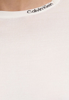 Calvin Klein Jeans Donna Maglione Girocollo J20J224807-YBI Avorio