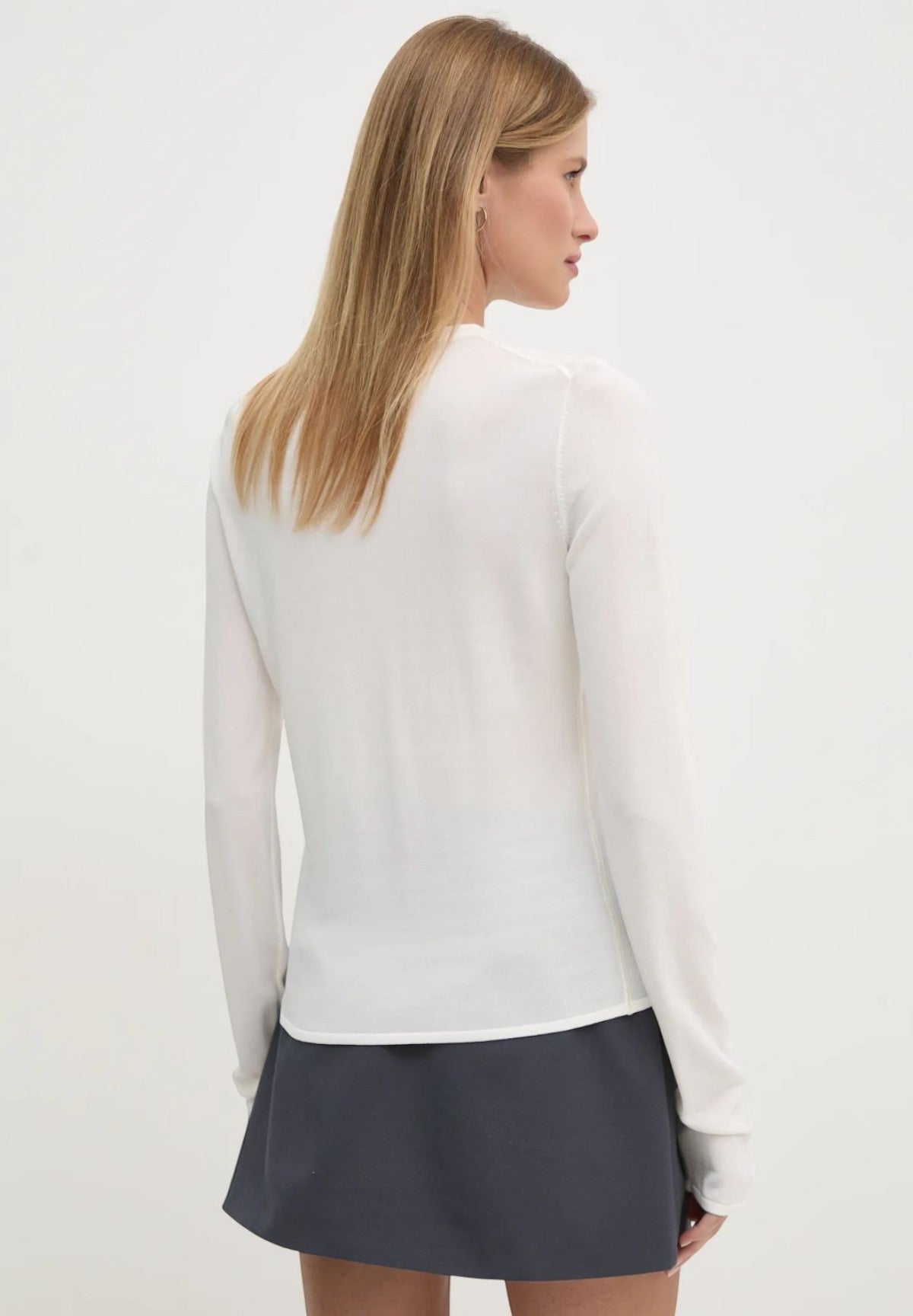 Calvin Klein Jeans Donna Maglione Girocollo J20J224807-YBI Avorio