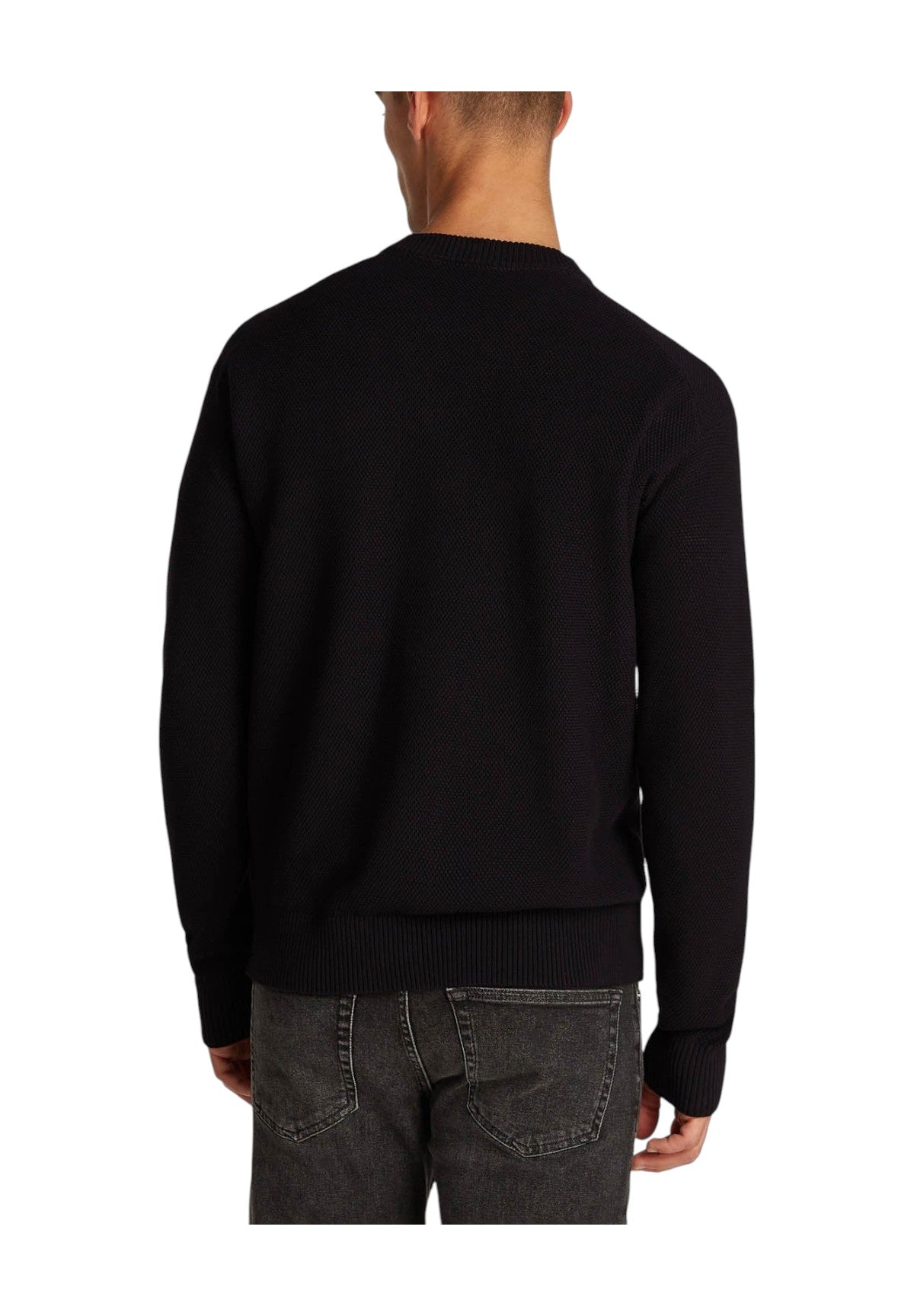 Calvin Klein Jeans Uomo Maglione Girocollo J30J326746-BEH Nero