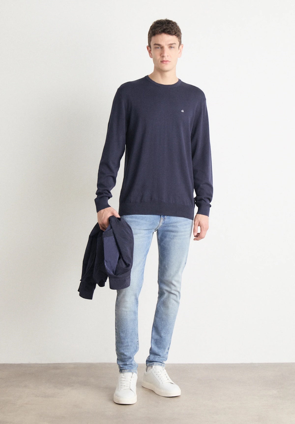 Calvin Klein Uomo Maglione Girocollo K10K113549-CHW Blu