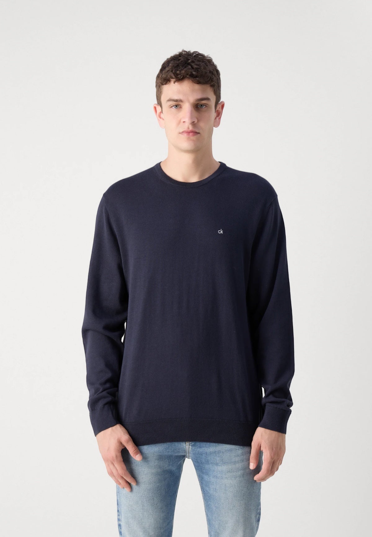 Calvin Klein Uomo Maglione Girocollo K10K113549-CHW Blu