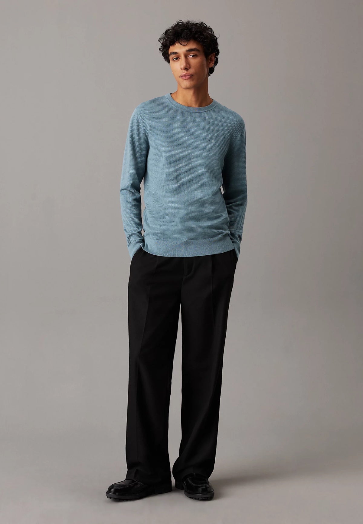 Calvin Klein Uomo Maglione Girocollo K10K113780-CFQ Blu
