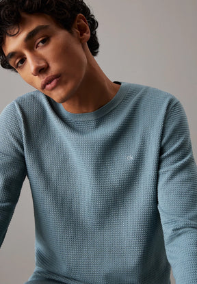 Calvin Klein Uomo Maglione Girocollo K10K113780-CFQ Blu