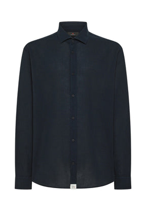 Peuterey Uomo Camicia a Maniche Lunghe DOMINIC MU-230 Blu