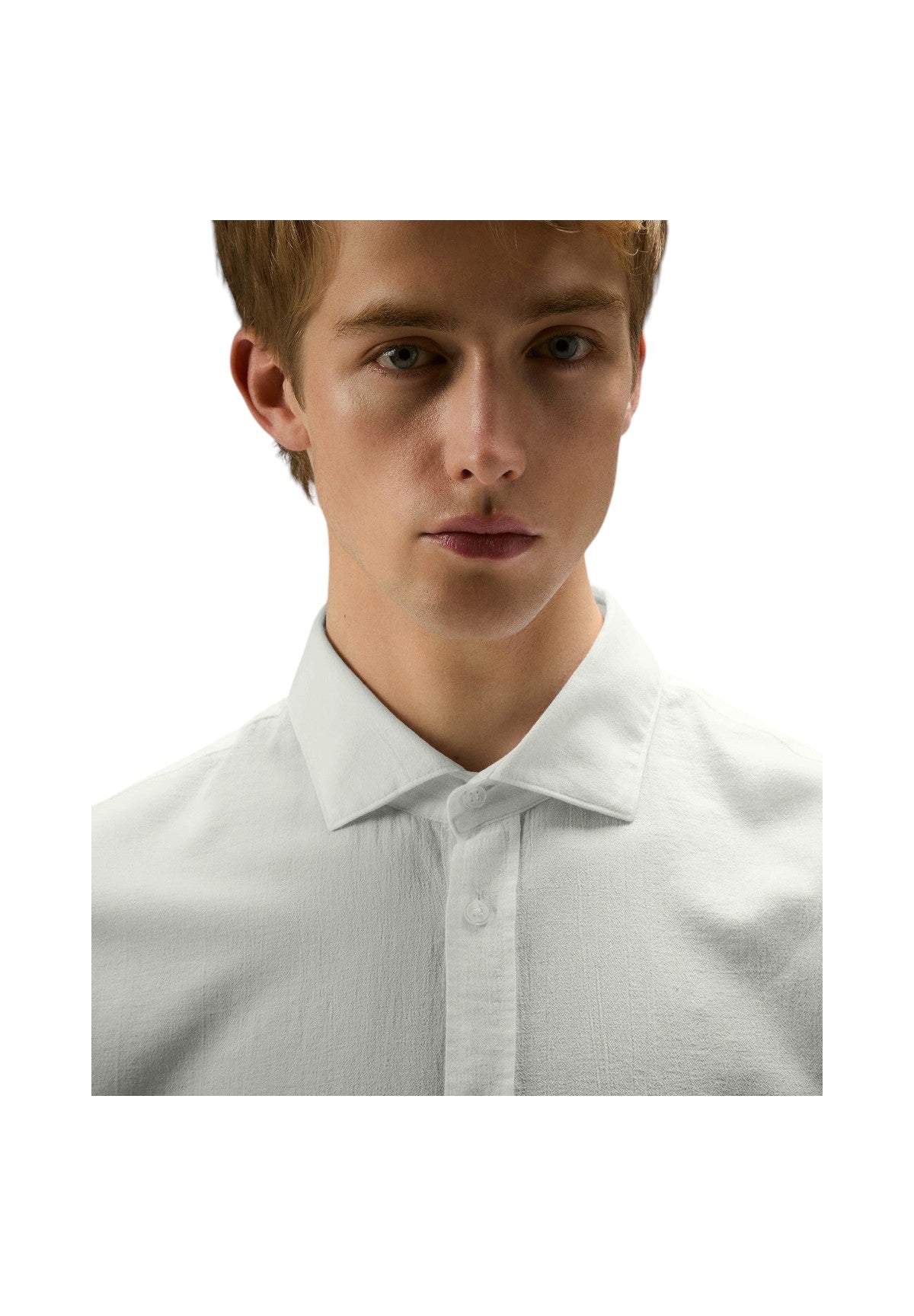 Peuterey Uomo Camicia a Maniche Lunghe DOMINIC MU-730 Avorio