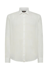 Peuterey Uomo Camicia a Maniche Lunghe DOMINIC MU-730 Avorio