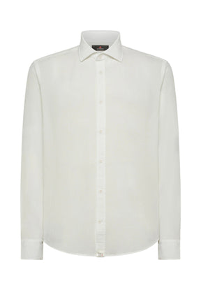 Peuterey Uomo Camicia a Maniche Lunghe DOMINIC MU-730 Avorio