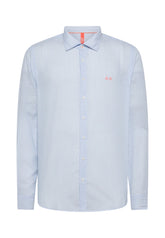 Sun68 Uomo Camicia a Maniche Lunghe S35121-0501 Blu