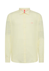 Sun68 Uomo Camicia a Maniche Lunghe S35121-2301 Giallo